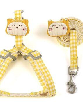 Plaid Dog Harness and Leash Set NEW!!!!